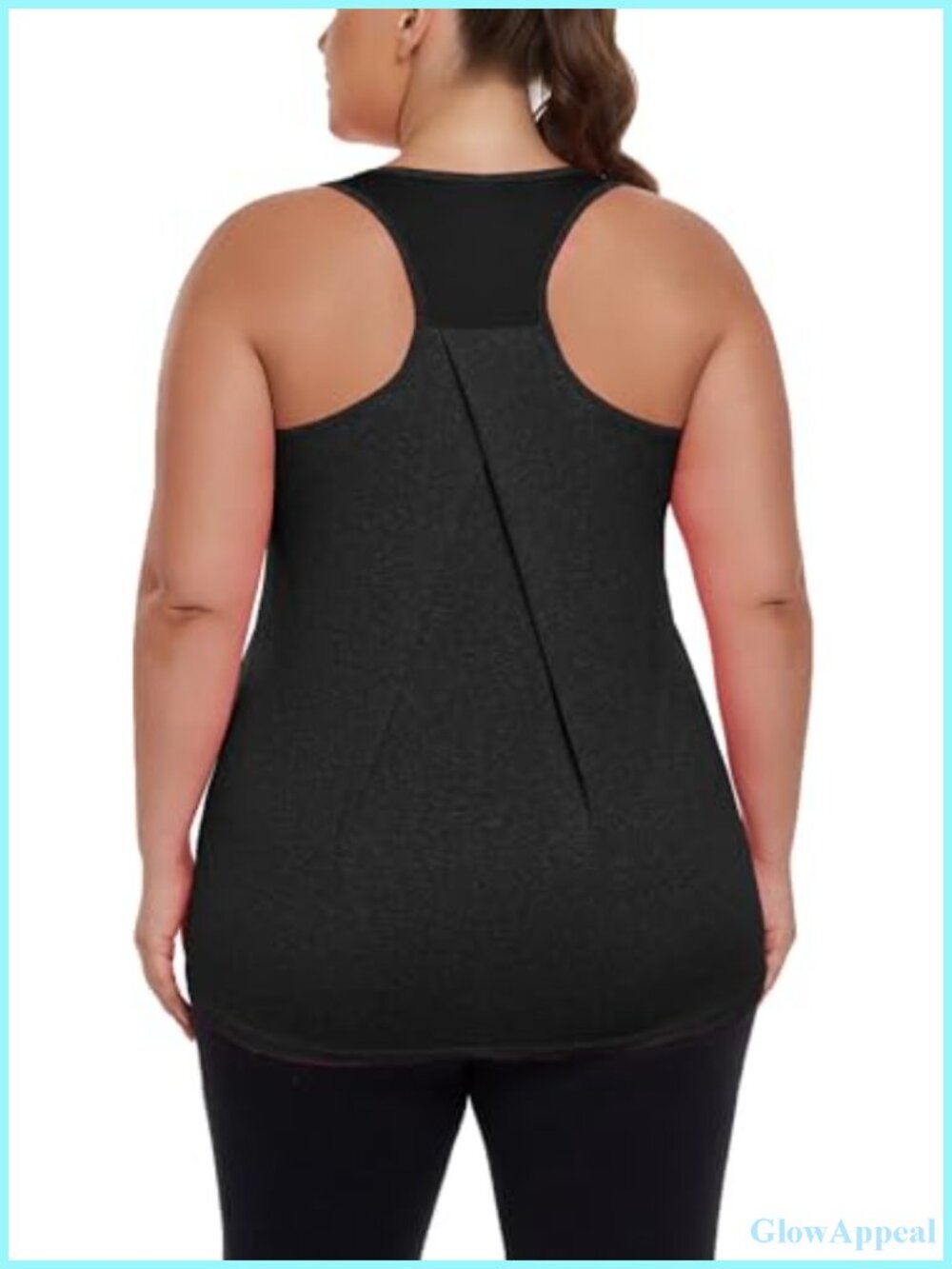 Plus Size Racerback Tank Top Athletic Yoga Shirt